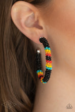 Load image into Gallery viewer, Paparazzi Bodaciously Beaded - Black Seed Beads Earrings
