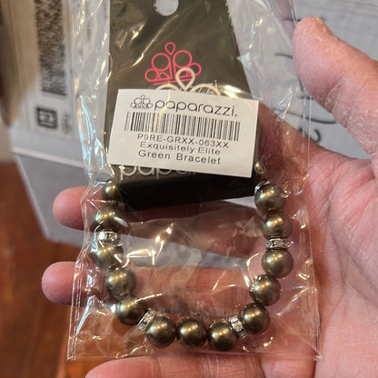Exquisitely Elite Olive Green Bracelets Paparazzi $8 Jewelry. Subscribe & Save. #P9RE-GRXX-063XX.