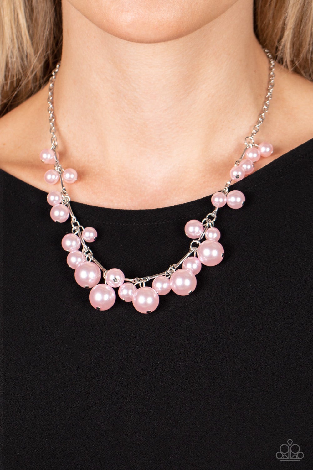 Paparazzi Tearoom Gossip - Pink Pearl Necklace #P2RE-PKXX-331XX