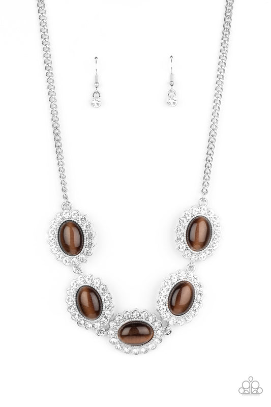 Paparazzi A DIVA-ttitude Adjustment Brown moonstone Necklace. Subscribe  & Save! 
