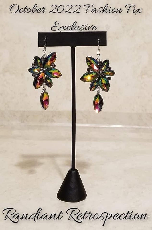 Randiant Retrospection Multi Oil Spill $8 Earrings Paparazzi Accessories.  Fashion Fix Exclusive