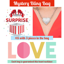 Load image into Gallery viewer, Heartbreakingly Blingy White Necklace + 2 Mystery Bling items. Free Shipping
