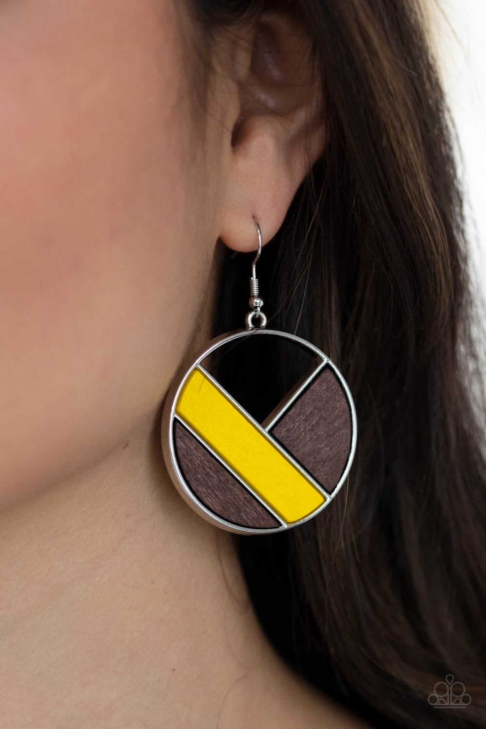 Paparazzi Earrings ~ Dont Be MODest - Yellow
