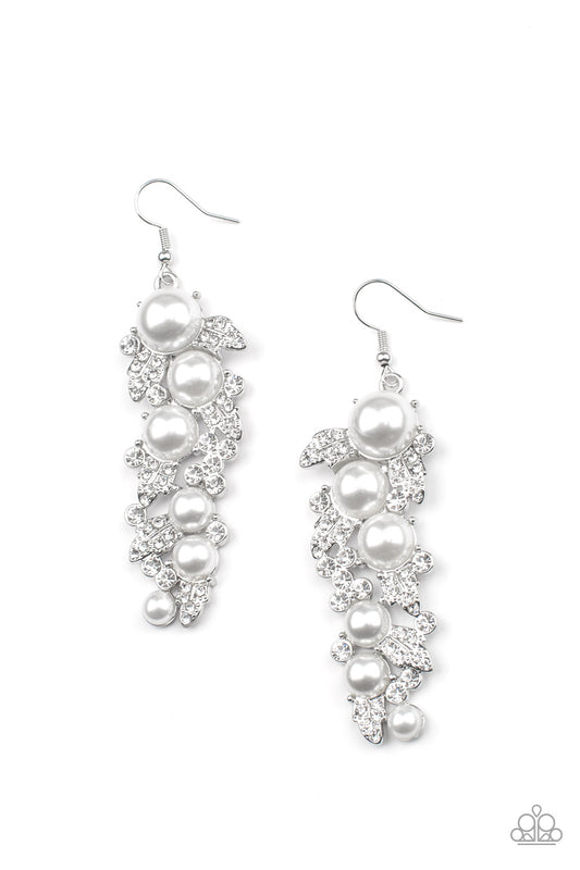 Paparazzi The Party Has Arrived White Earrings. Get Free Shipping. #P5ST-WTXX-045XX. July 2022 LOP
